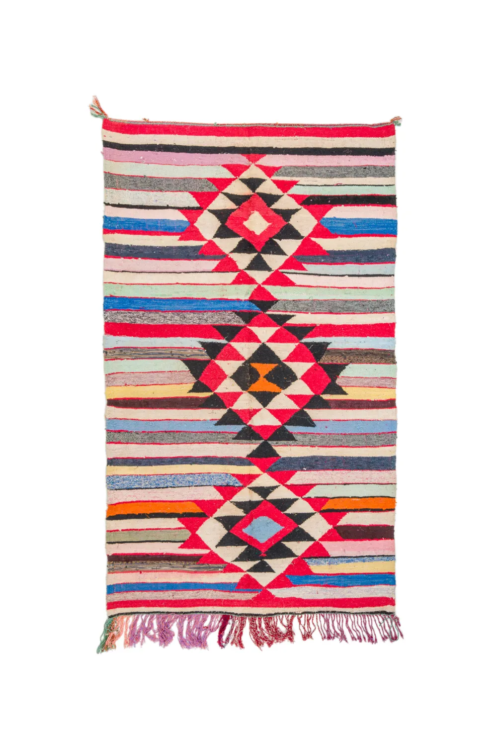 Tapis berbère marocain Boucherouite 145 x 250 cm