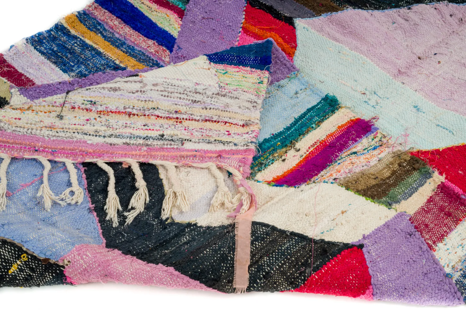 Tapis berbère marocain Boucherouite 130 x 225 cm