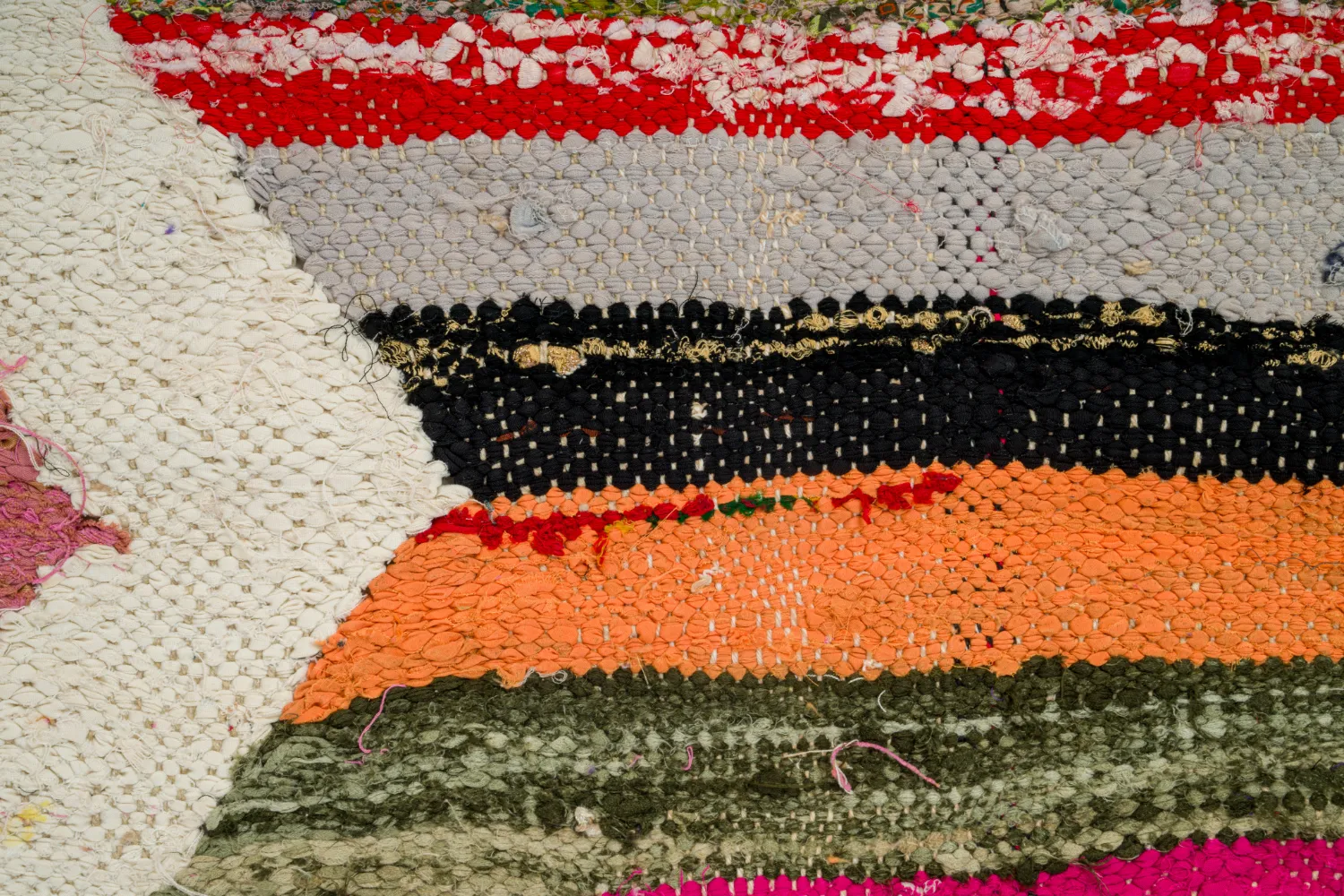 Tapis berbère marocain Boucherouite 135 x 270 cm