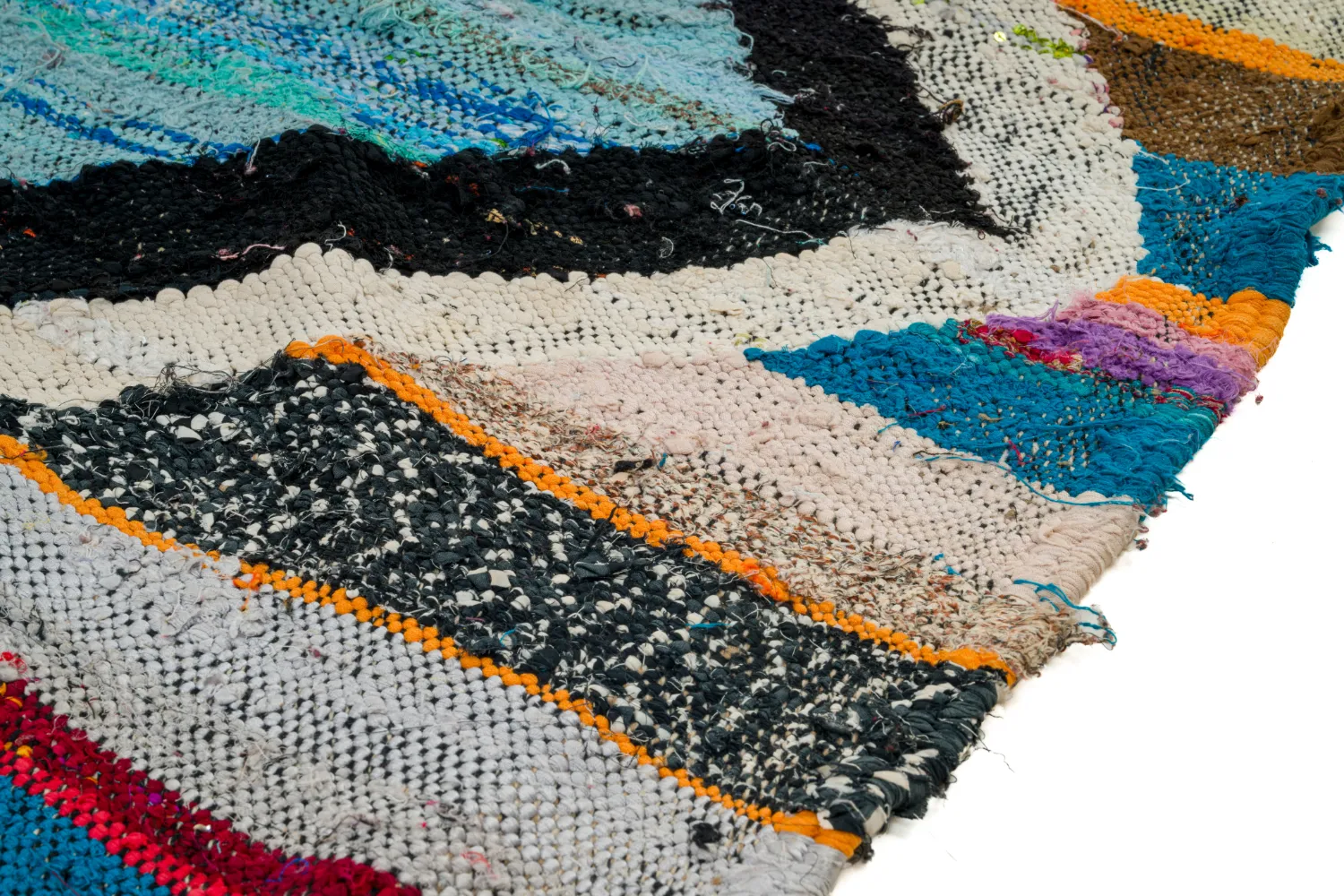 Tapis berbère marocain Boucherouite 120 x 275 cm
