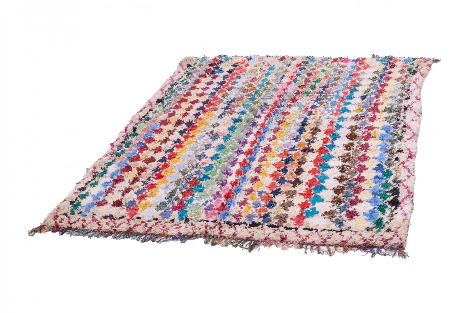 Tapis Marocain Berbère Boucherouite 205 x 155 cm