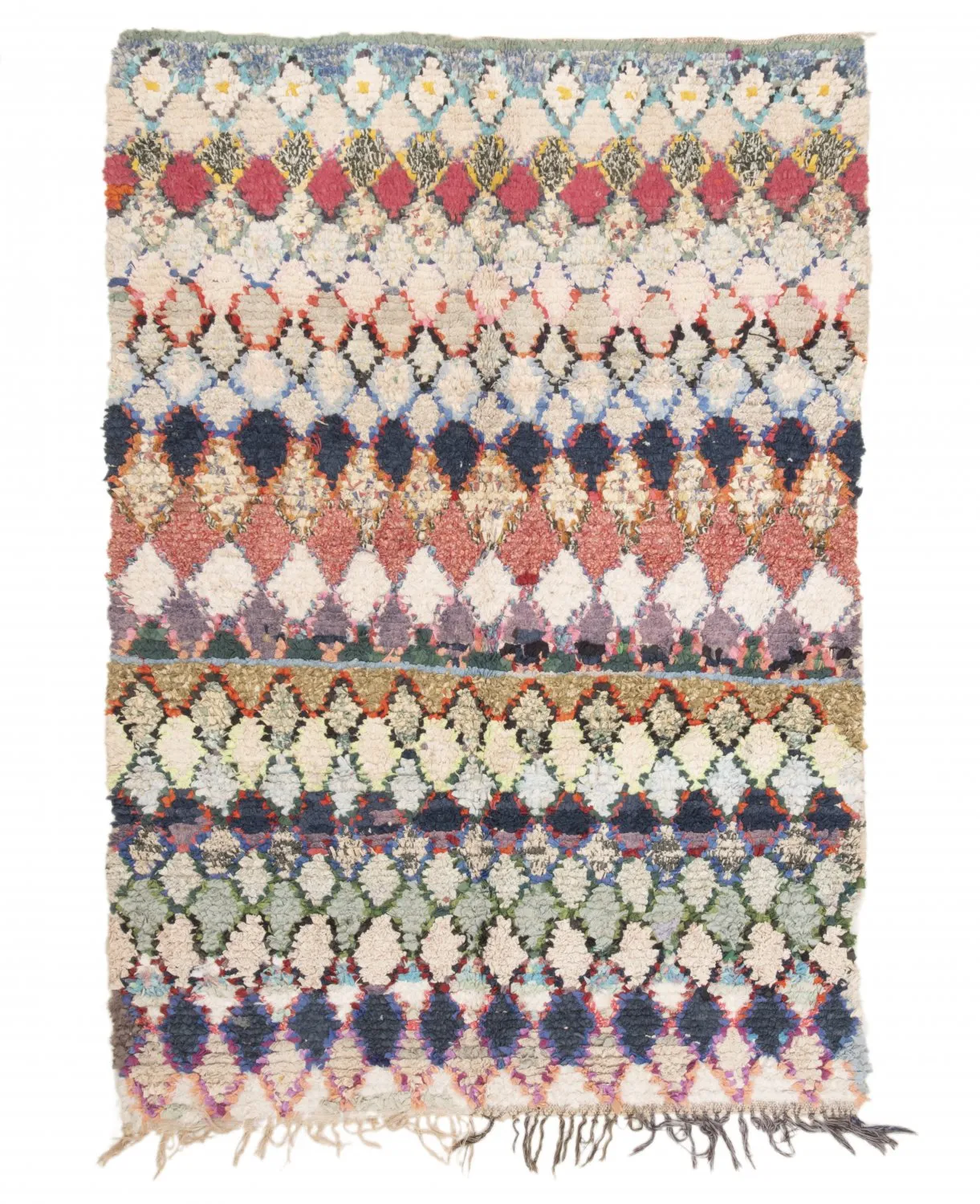 Tapis Marocain Berbère Boucherouite 210 x 140 cm