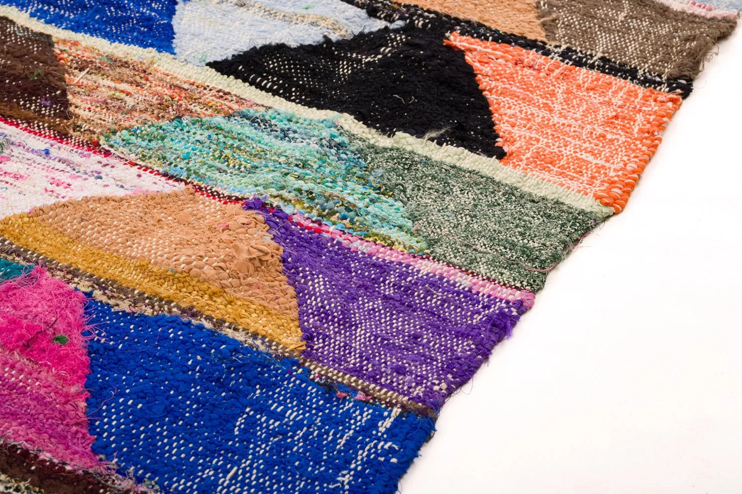 Tapis berbère marocain Boucherouite 135 x 290 cm