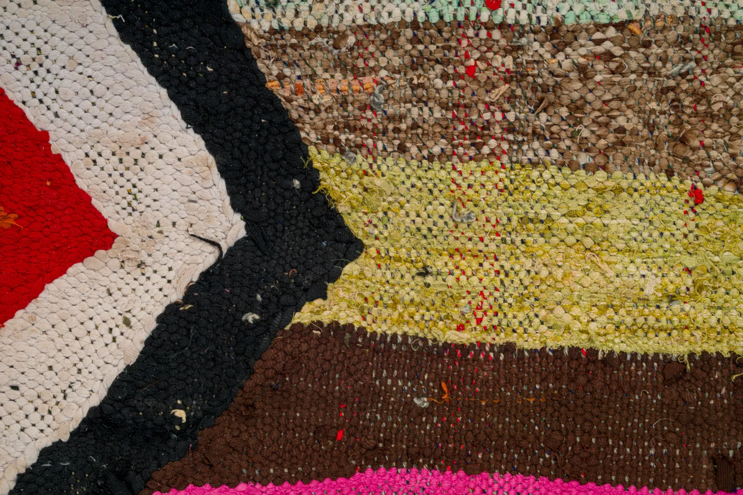 Tapis berbère marocain Boucherouite 130 x 260 cm