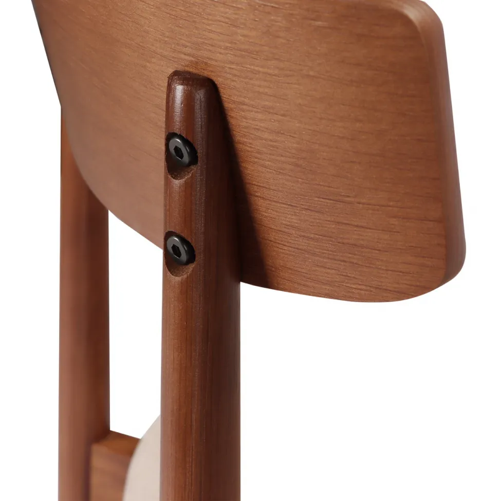 Chaise - Ystad (noyer/beige) - 2 pièces