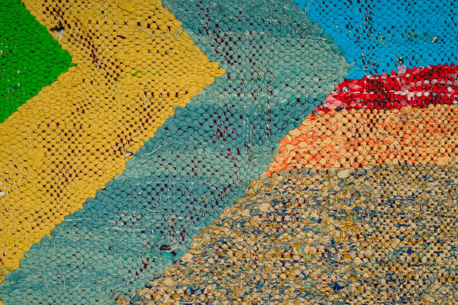 Tapis berbère marocain Boucherouite 125 x 230 cm