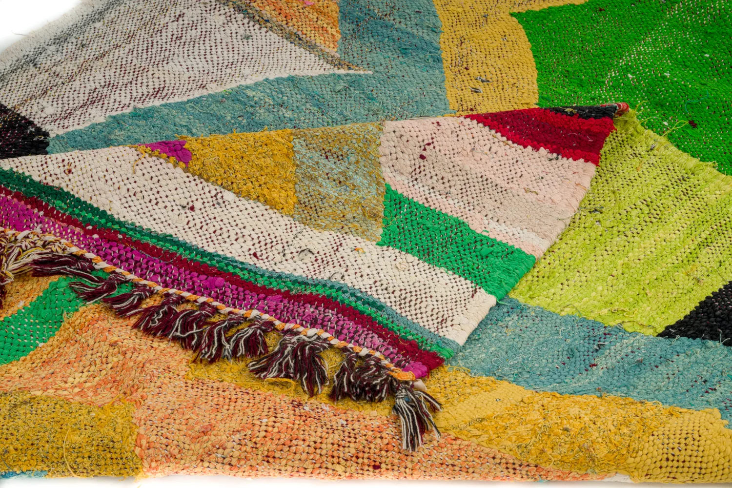 Tapis berbère marocain Boucherouite 125 x 230 cm
