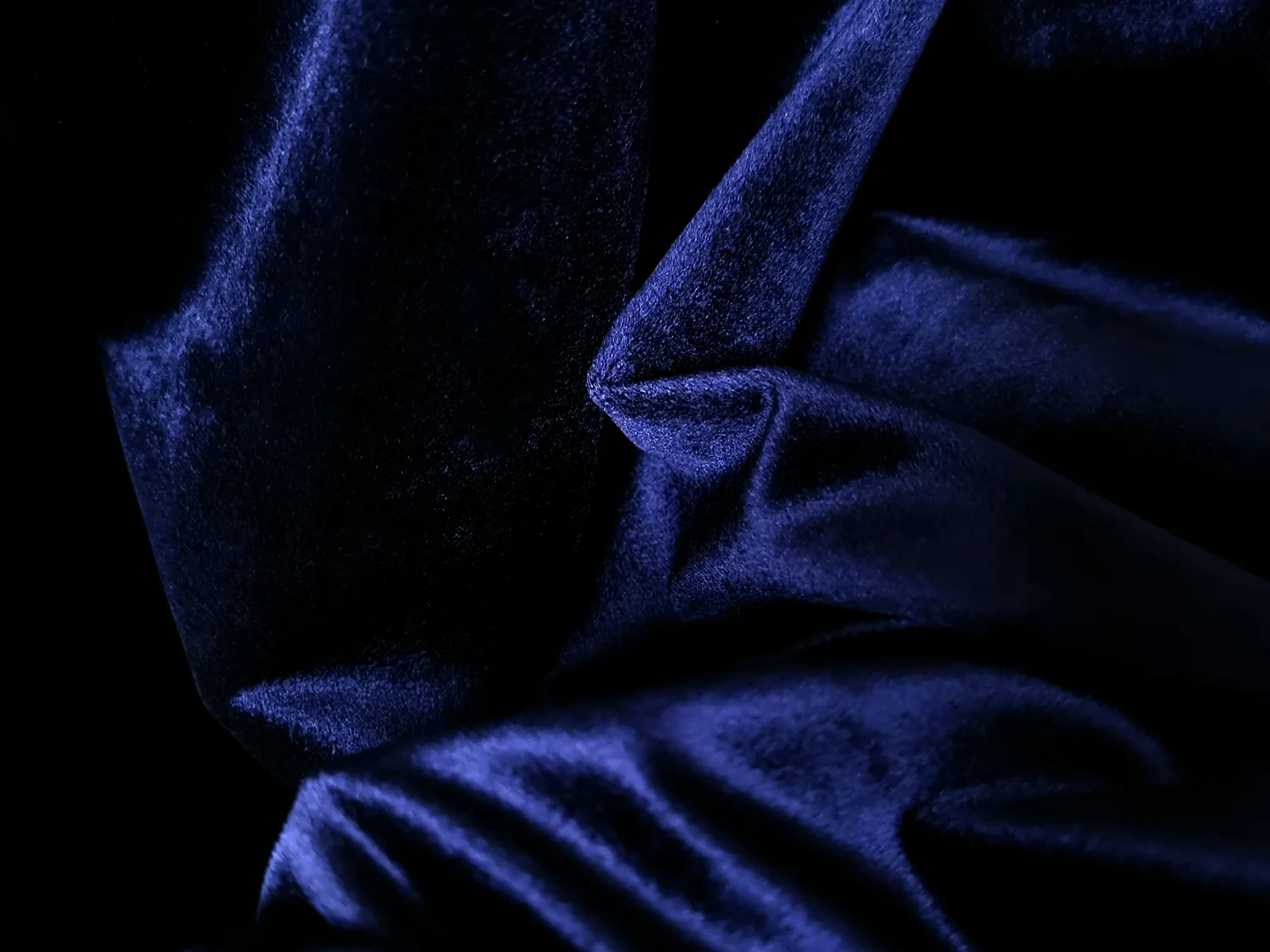 Rideaux - Rideau en velours Marlyn (bleu foncé)
