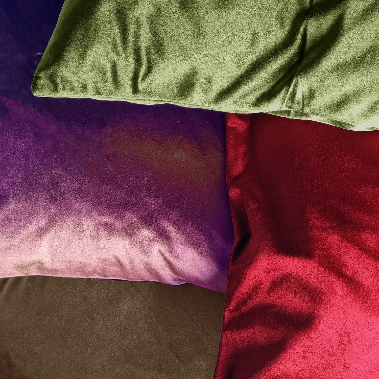 Housse de coussin Marlyn en velours (violet)