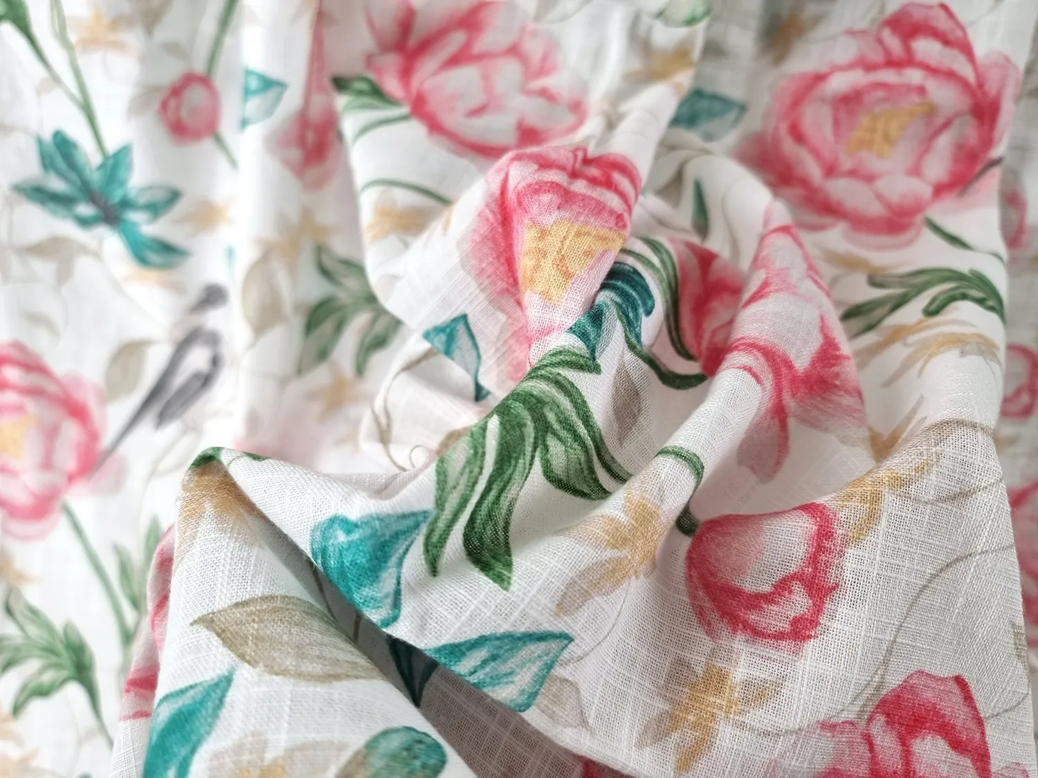 Rideaux - Rideau en coton - Gullan (rose)