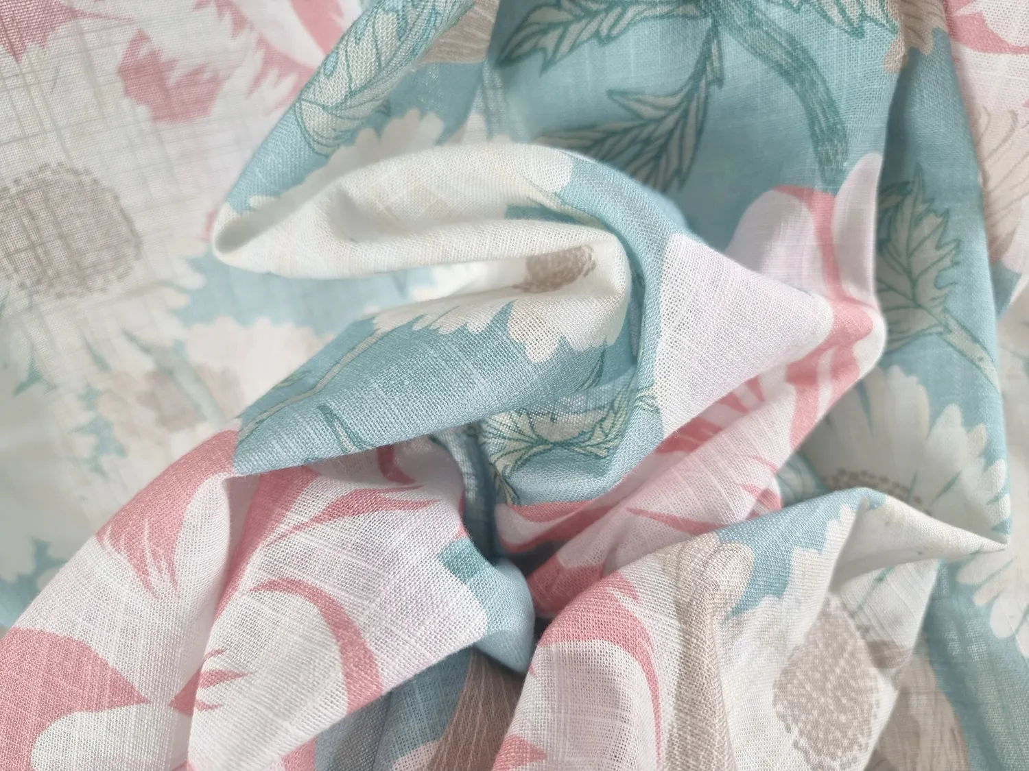 Rideaux - Rideau en coton Serena (turquoise/rose)