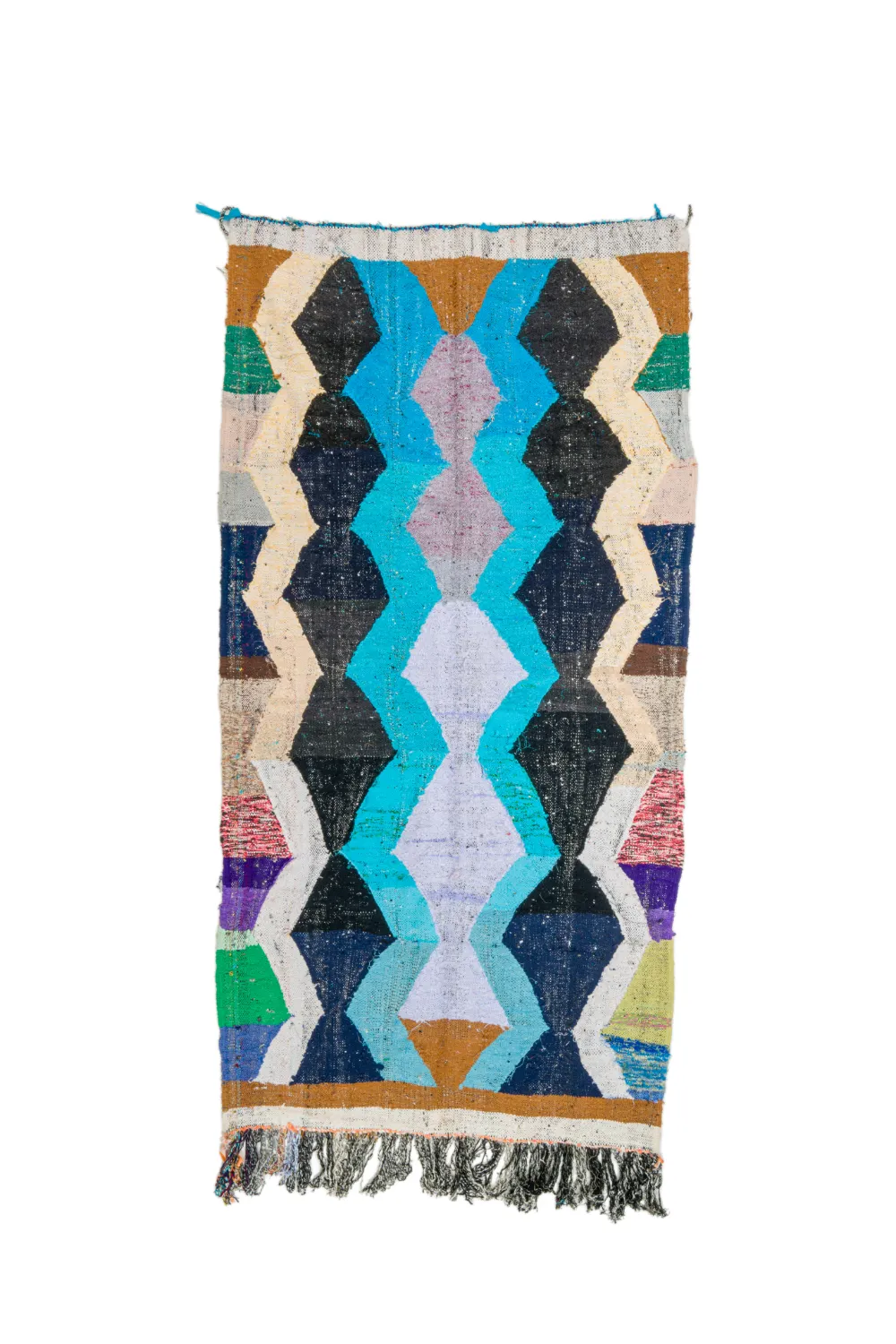 Tapis berbère marocain Boucherouite 155 x 250 cm