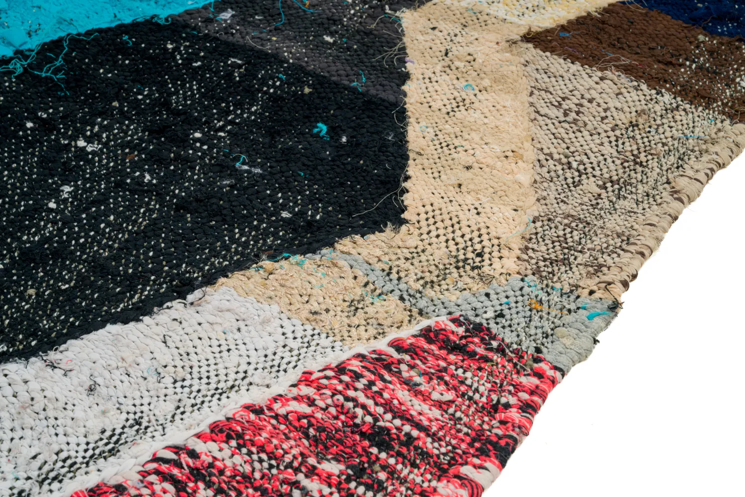 Tapis berbère marocain Boucherouite 155 x 250 cm