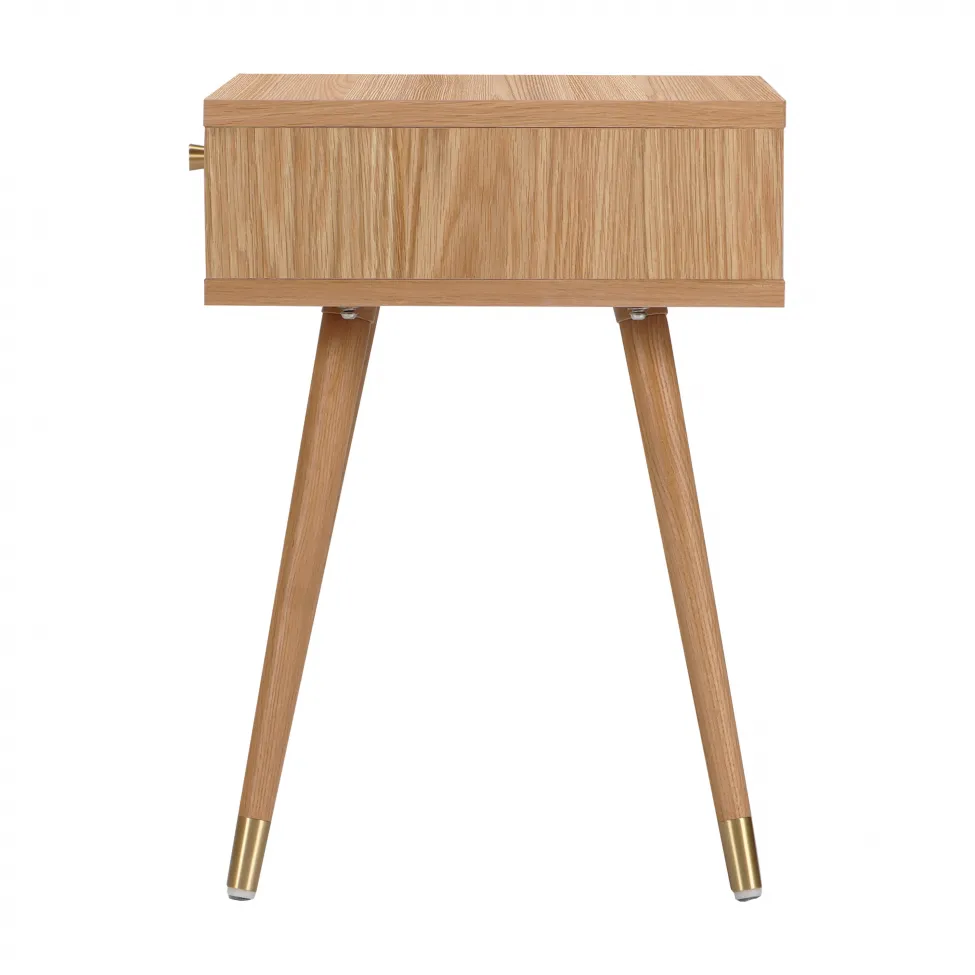 Table de chevet - Prime (chêne/laiton)