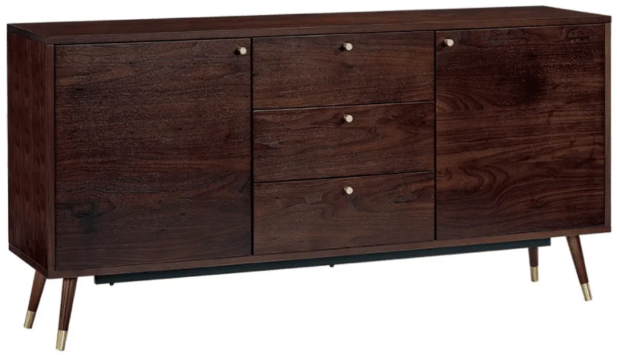 Meuble TV / Commode - Prime (noyer/laiton)