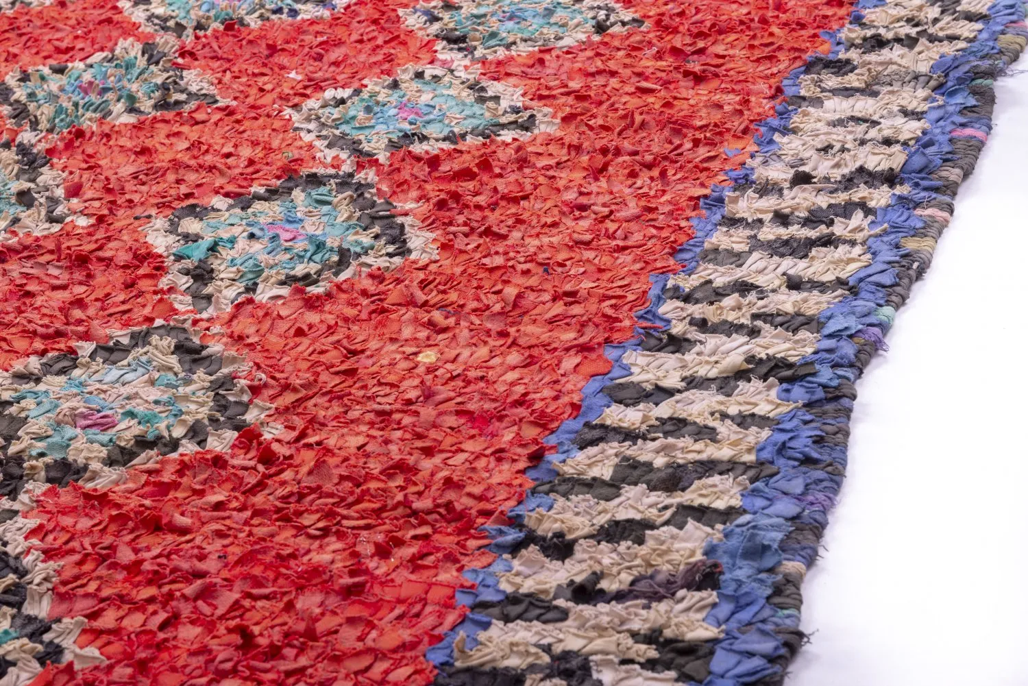 Tapis berbère marocain Boucherouite 285 x 170 cm