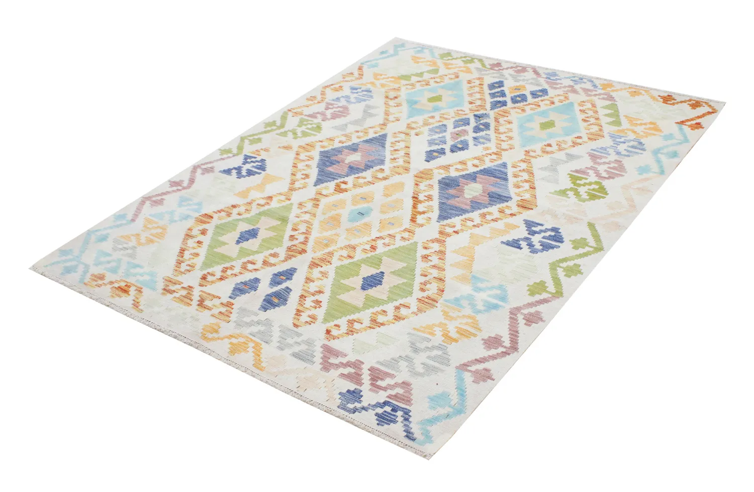 Tapis Oriental - Vegi Kelim Hand Woven - 159 x 200 cm