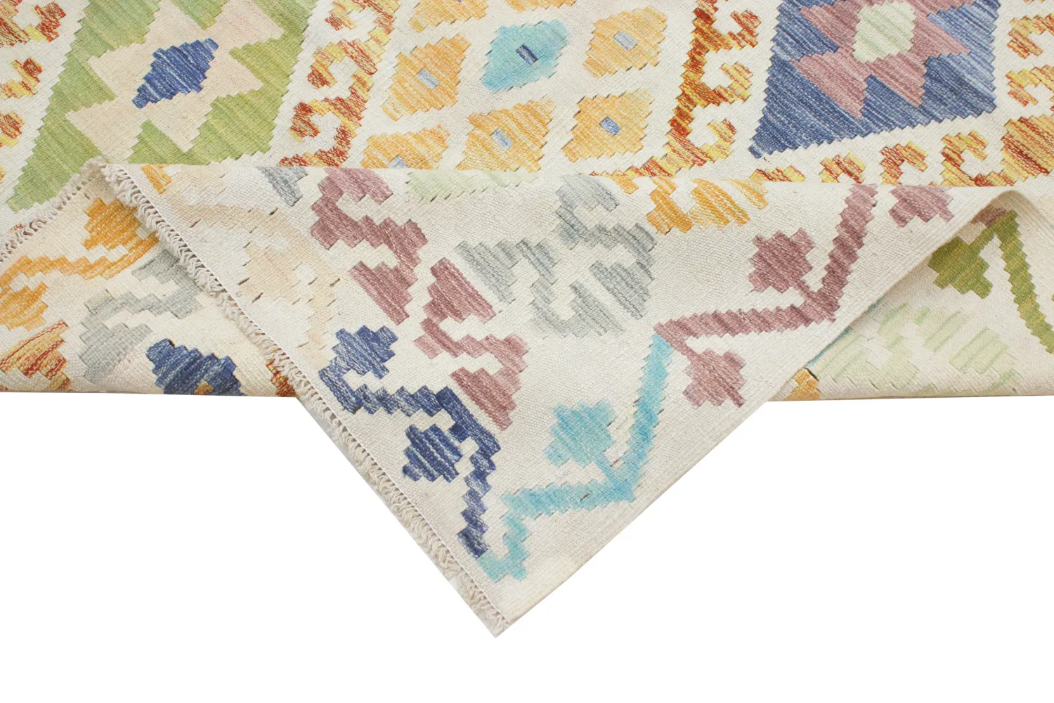 Tapis Oriental - Vegi Kelim Hand Woven - 159 x 200 cm
