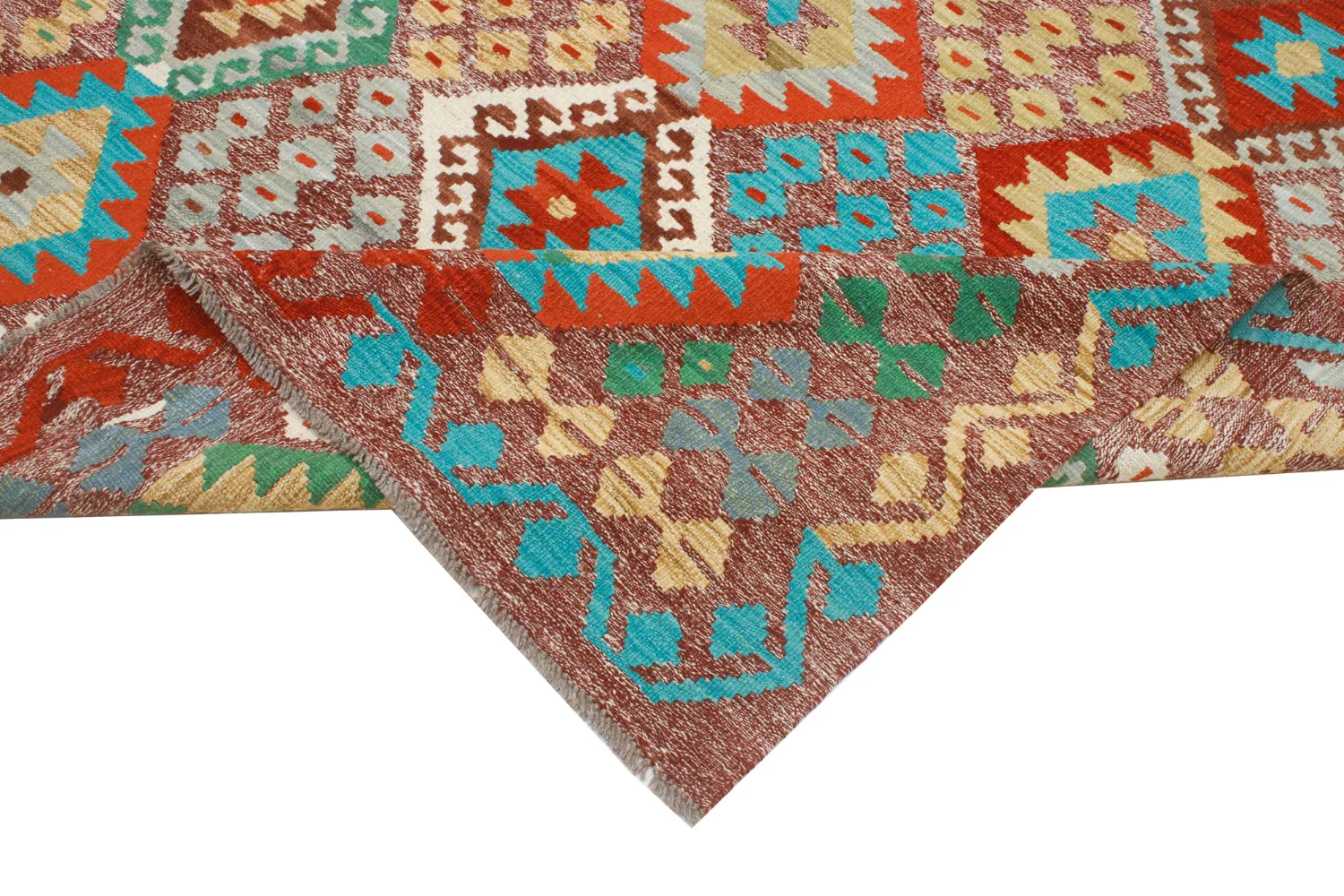 Tapis Oriental - Vegi Kelim Hand Woven - 174 x 241 cm