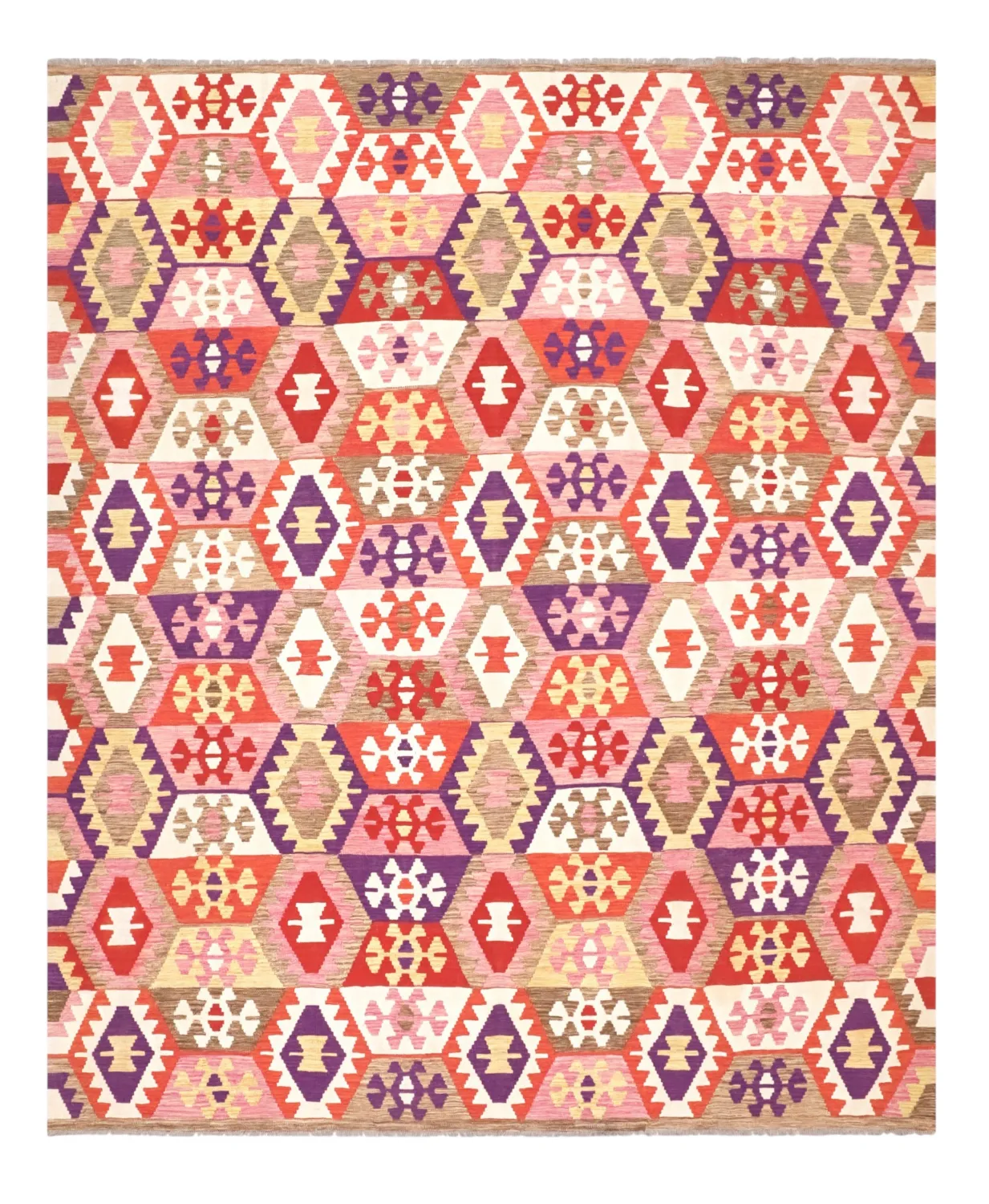 Tapis Oriental - Vegi Kelim Hand Woven - 251 x 300 cm
