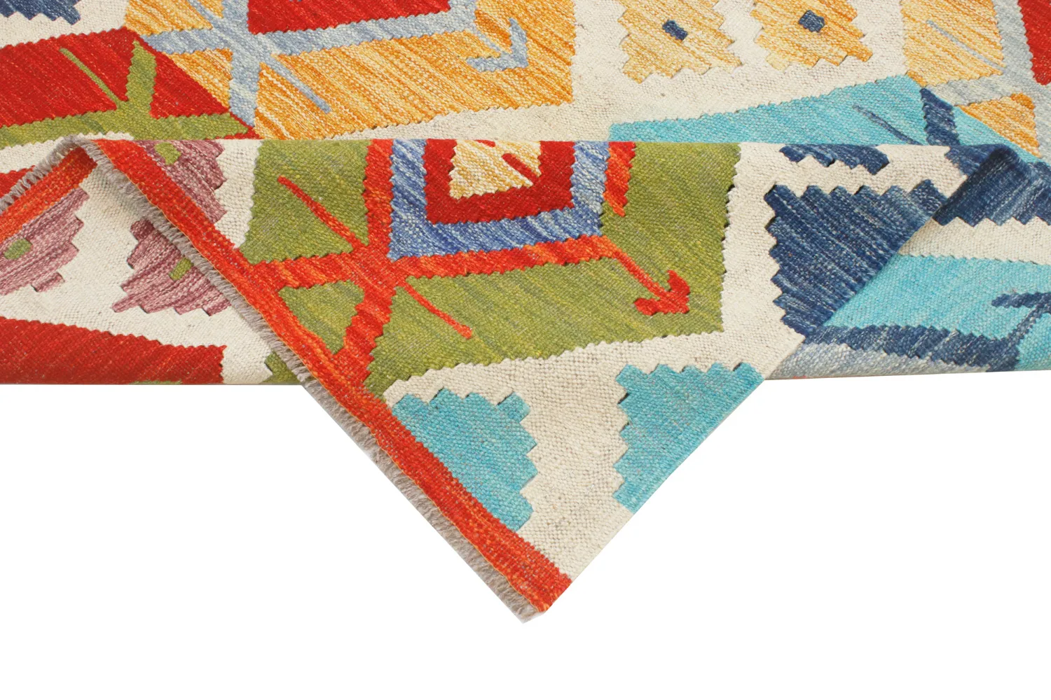 Tapis Oriental - Vegi Kelim Hand Woven - 114 x 172 cm