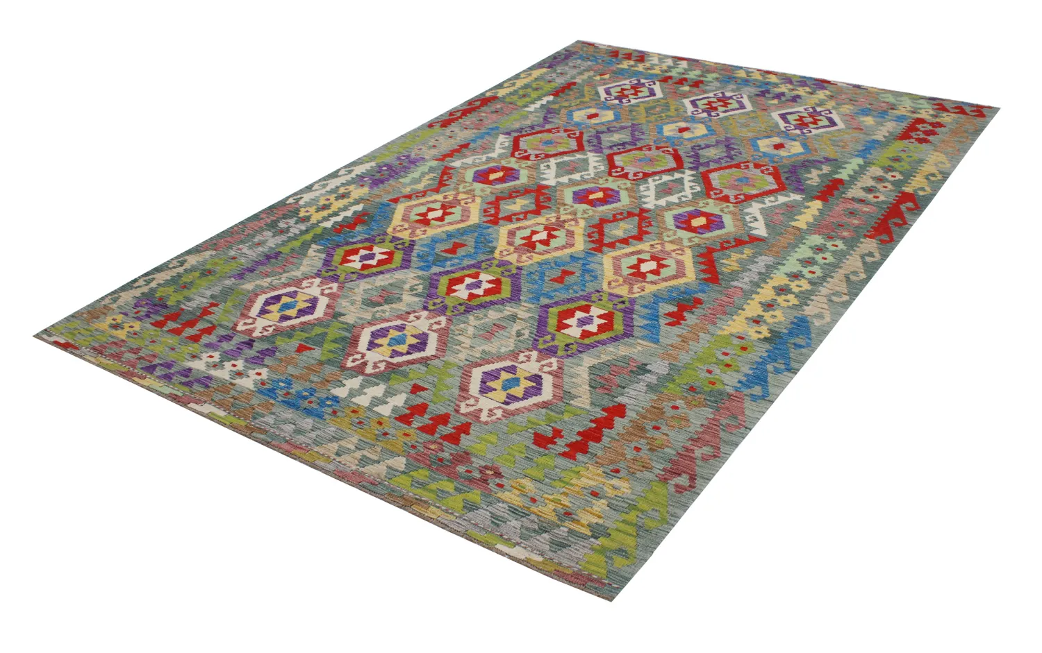 Tapis Oriental - Vegi Kelim Hand Woven - 199 x 290 cm