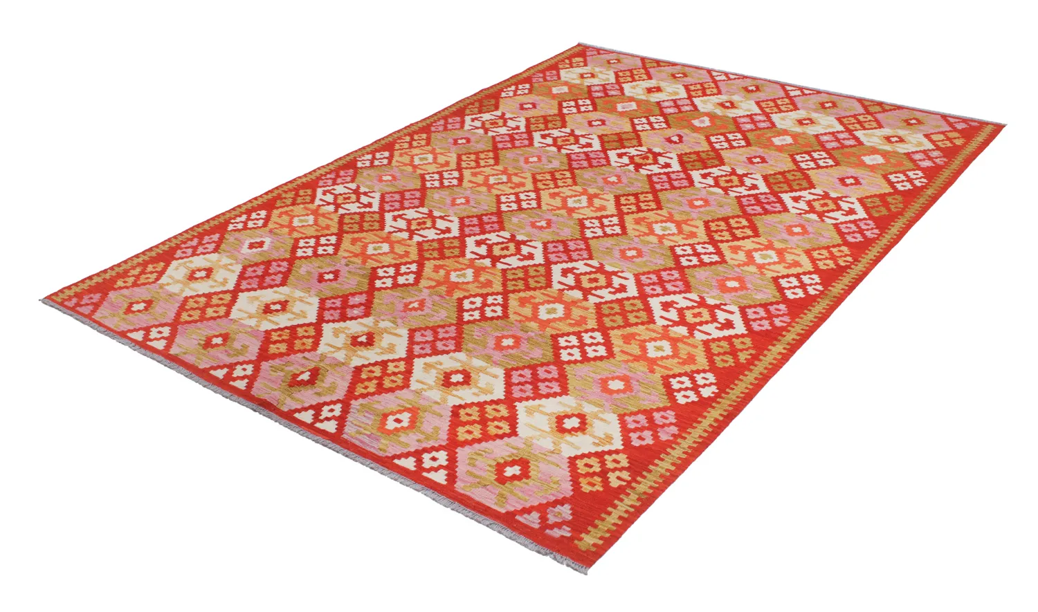 Tapis Oriental - Vegi Kelim Hand Woven - 207 x 294 cm
