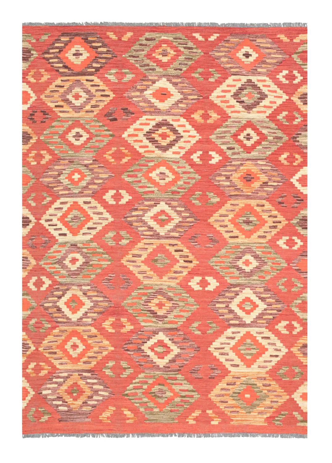 Tapis Oriental - Vegi Kelim Hand Woven - 123 x 172 cm