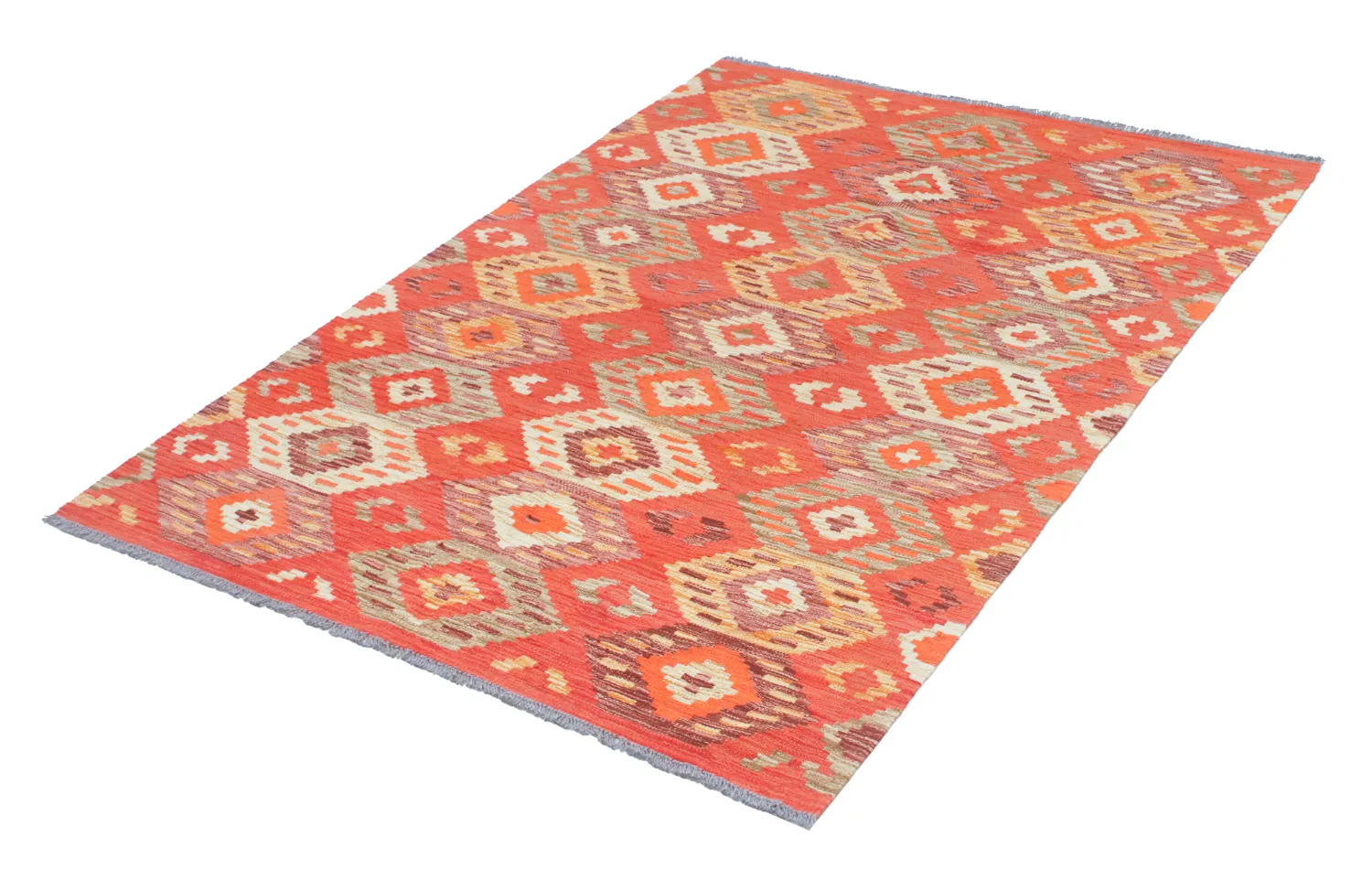 Tapis Oriental - Vegi Kelim Hand Woven - 123 x 172 cm