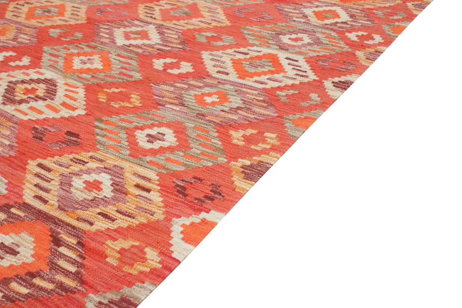 Tapis Oriental - Vegi Kelim Hand Woven - 123 x 172 cm