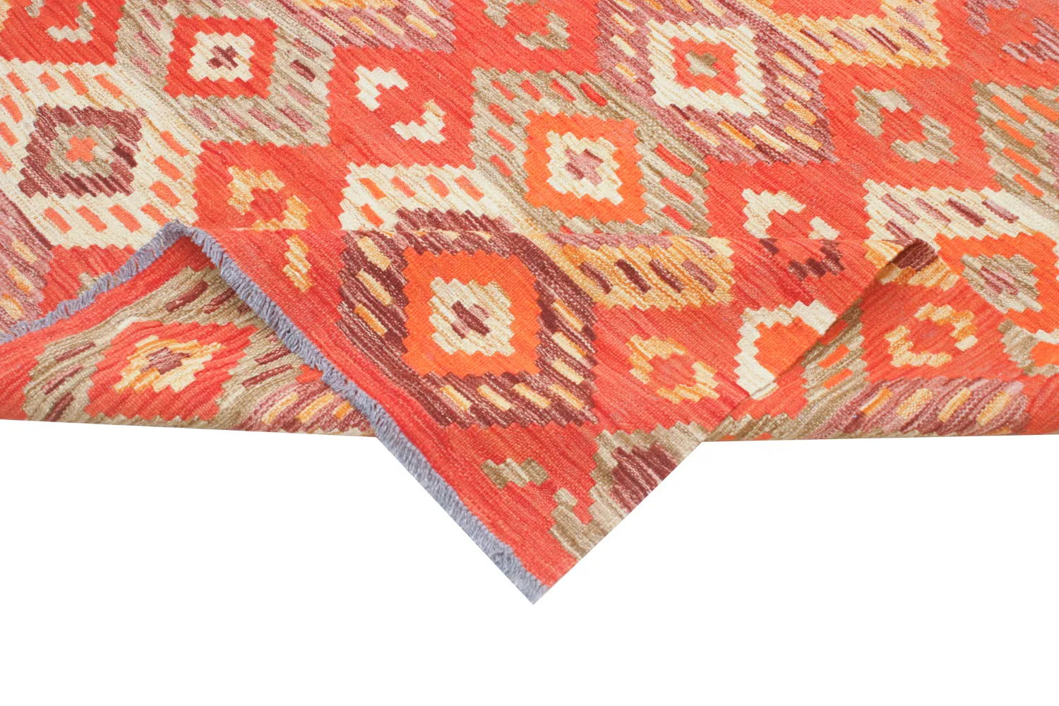 Tapis Oriental - Vegi Kelim Hand Woven - 123 x 172 cm