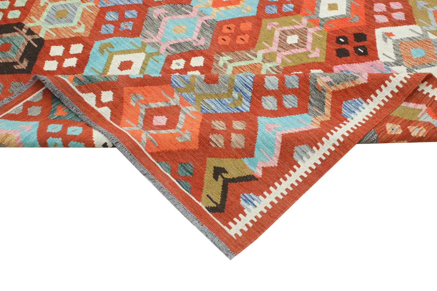 Tapis Oriental - Vegi Kelim Hand Woven - 253 x 295 cm