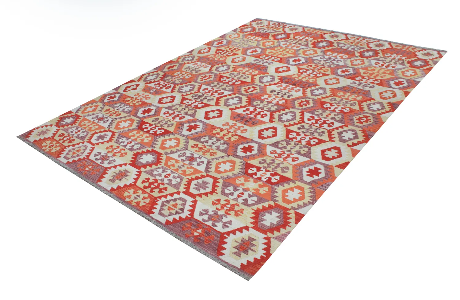 Tapis Oriental - Vegi Kelim Hand Woven - 248 x 352 cm