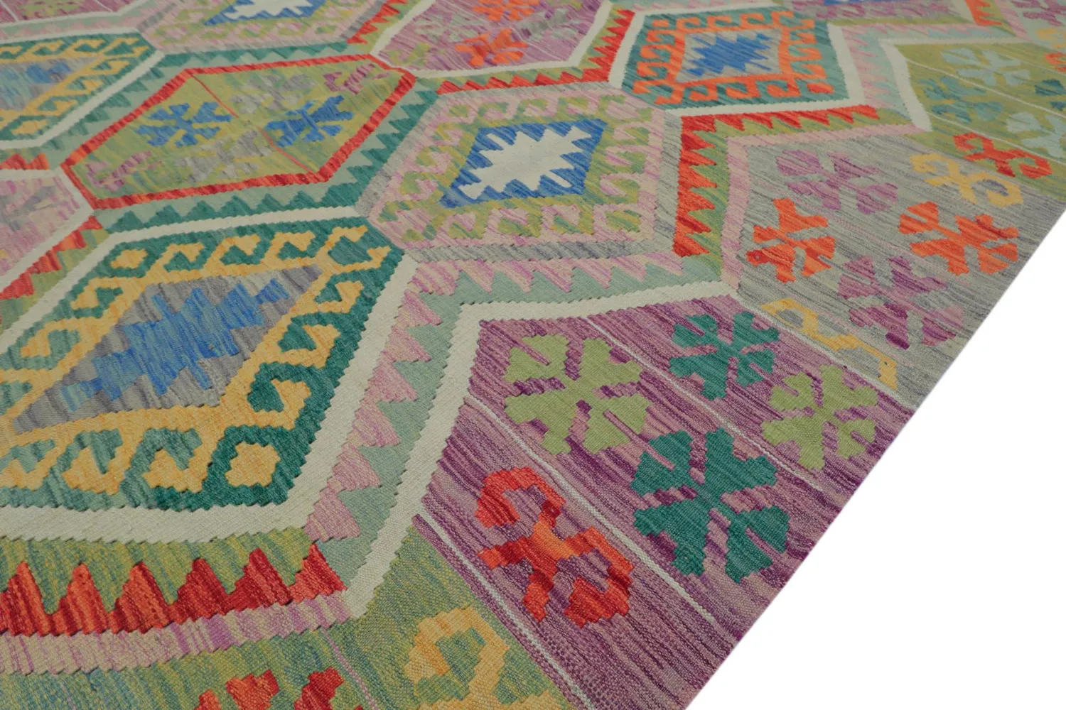 Tapis Oriental - Vegi Kelim Hand Woven - 200 x 293 cm