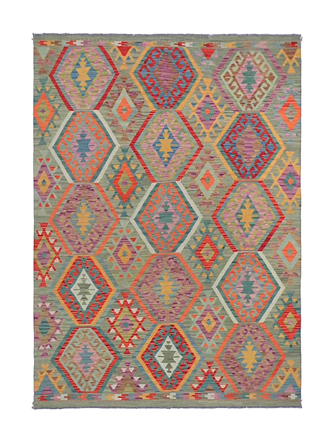 Tapis Oriental - Vegi Kelim Hand Woven - 178 x 248 cm