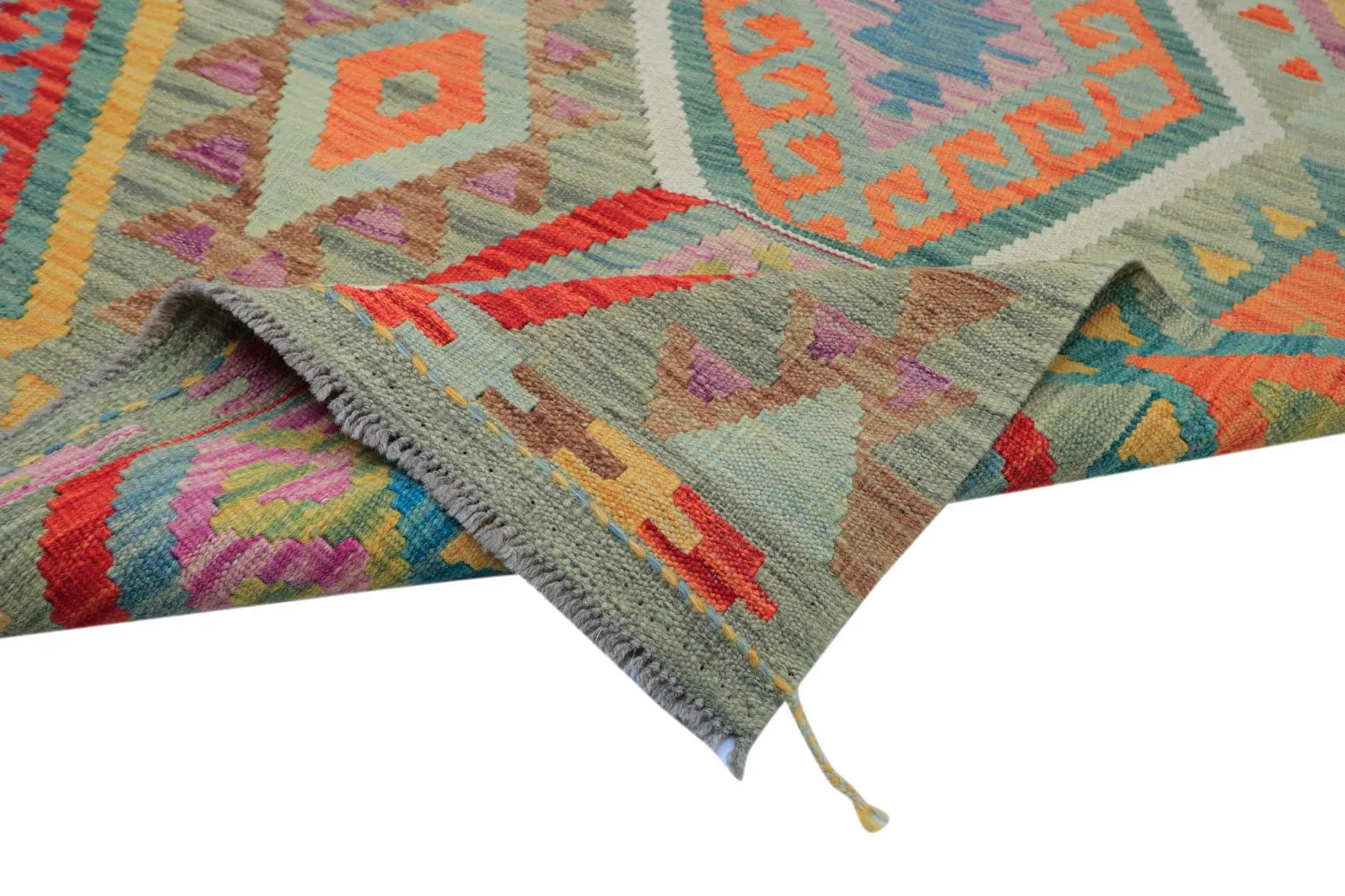 Tapis Oriental - Vegi Kelim Hand Woven - 178 x 248 cm