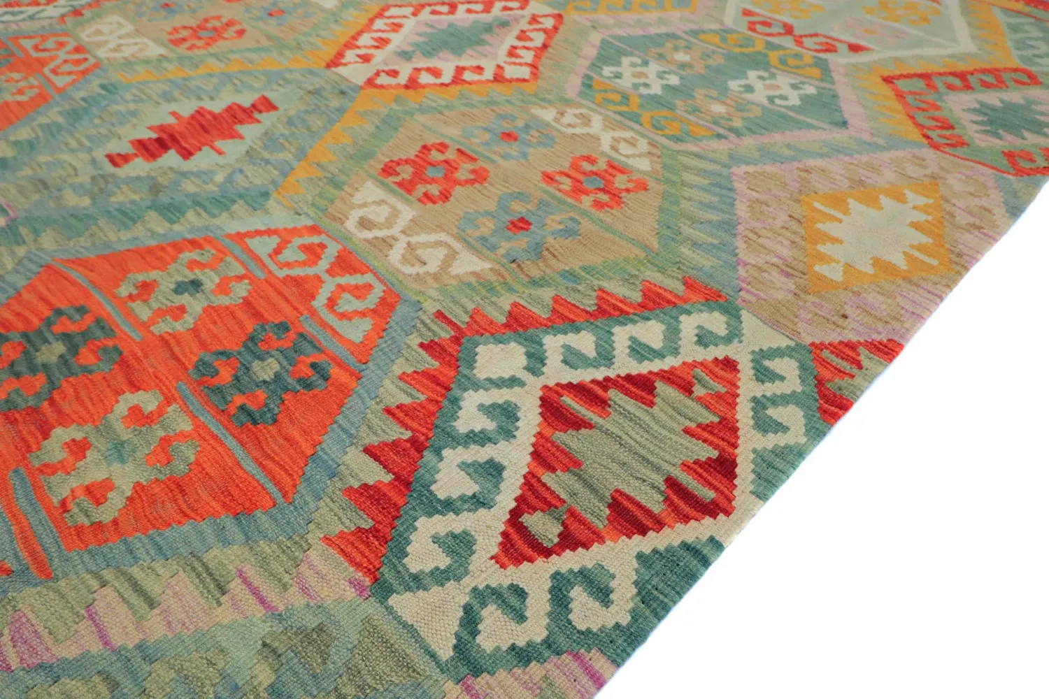 Tapis Oriental - Vegi Kelim Hand Woven - 171 x 253 cm
