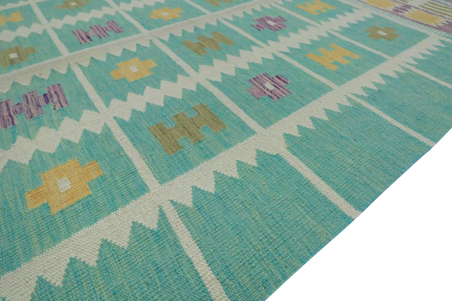 Tapis Oriental - Vegi Kelim Hand Woven - 124 x 179 cm