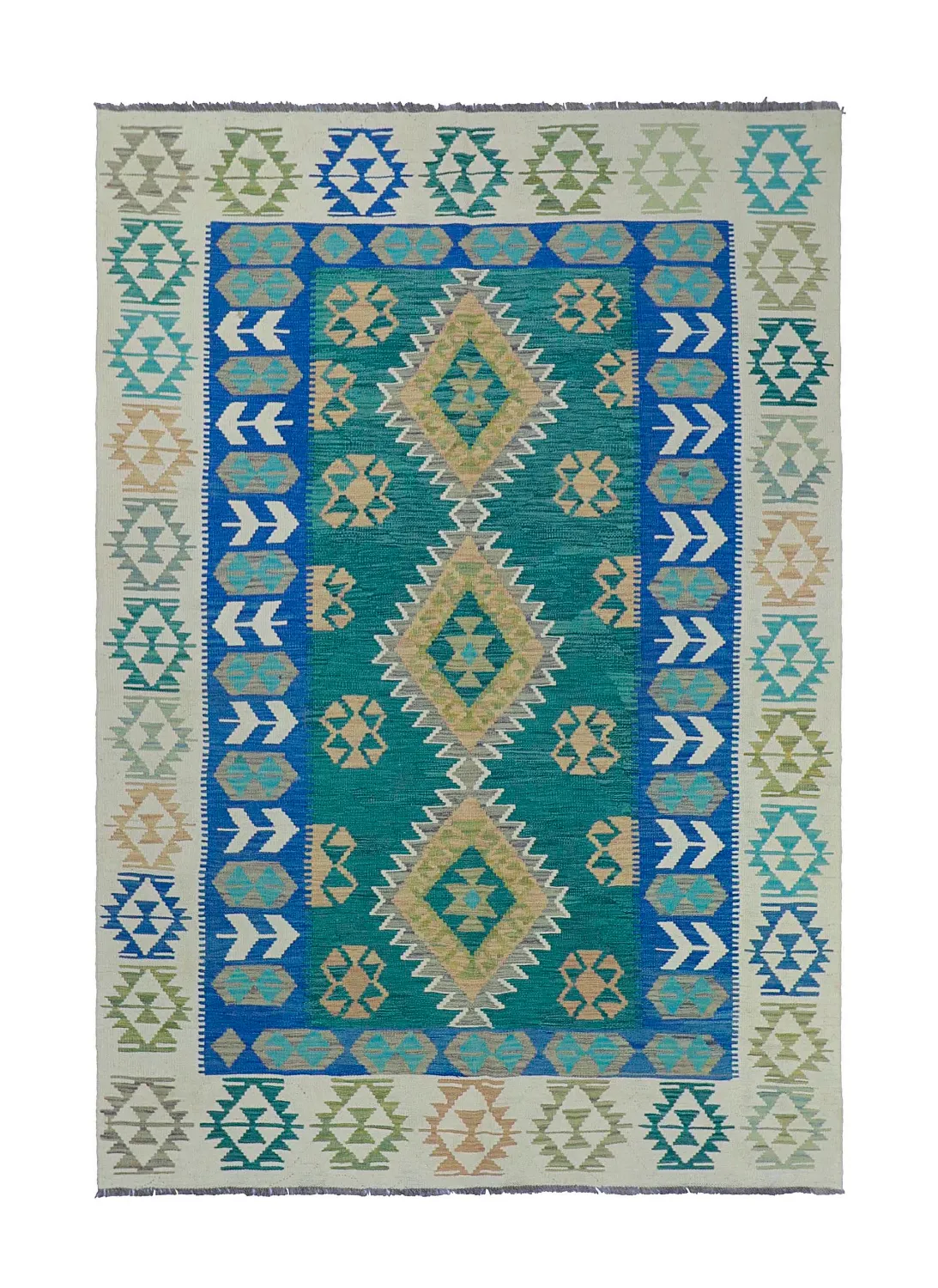 Tapis Oriental - Vegi Kelim Hand Woven - 171 x 250 cm
