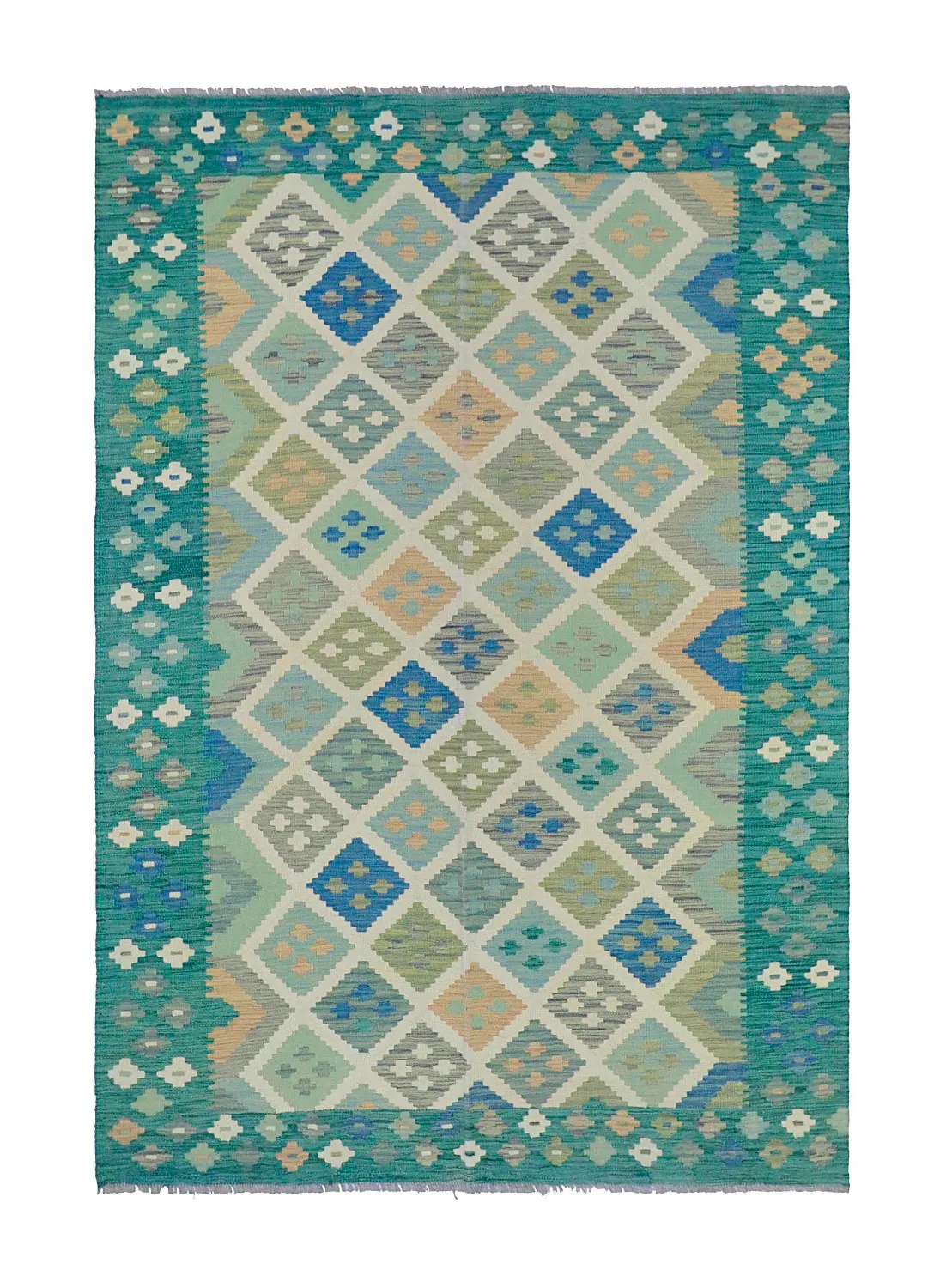 Tapis Oriental - Vegi Kelim Hand Woven - 169 x 248 cm