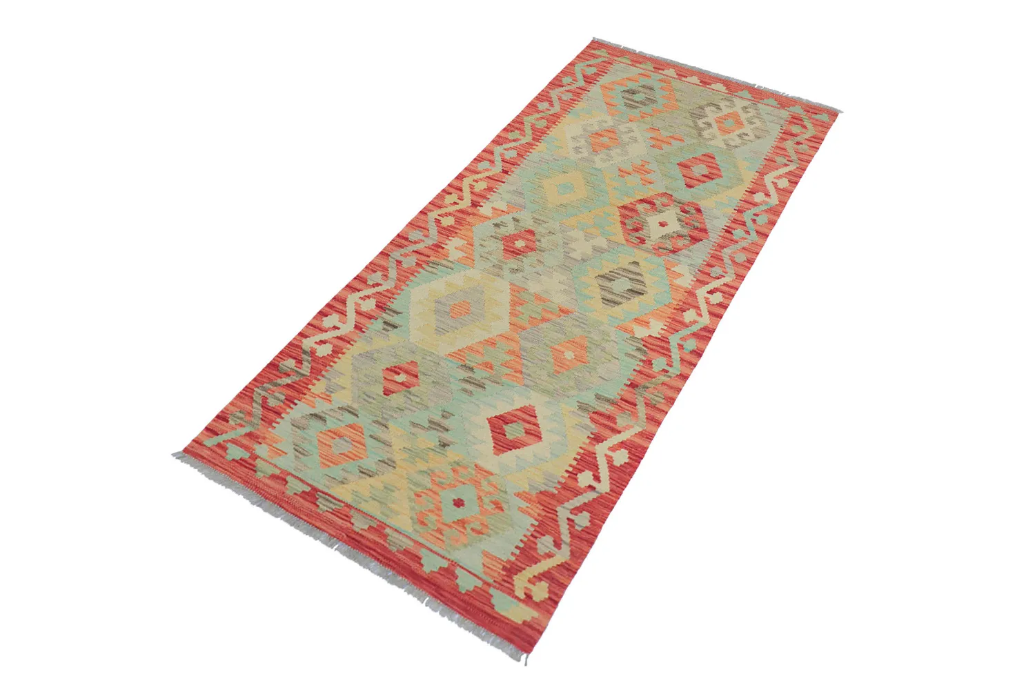 Tapis Oriental - Vegi Kelim Hand Woven - 88 x 199 cm