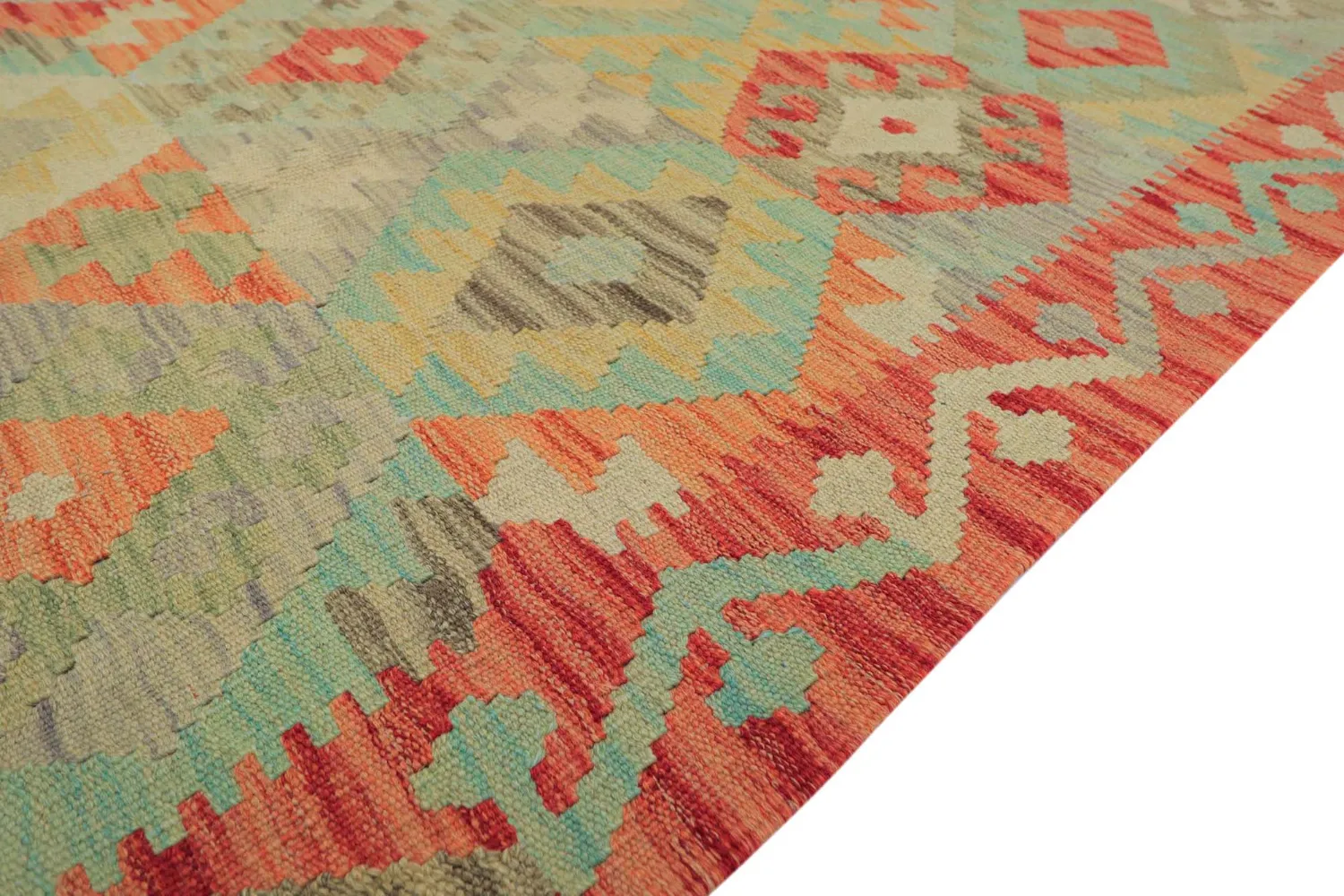 Tapis Oriental - Vegi Kelim Hand Woven - 88 x 199 cm