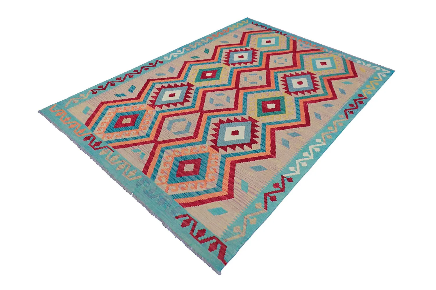Tapis Oriental - Vegi Kelim Hand Woven - 175 x 247 cm
