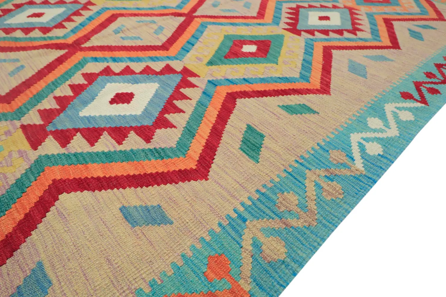 Tapis Oriental - Vegi Kelim Hand Woven - 175 x 247 cm