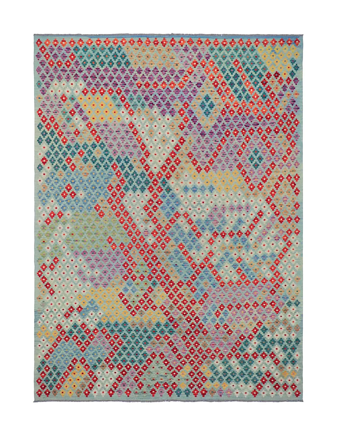 Tapis Oriental - Vegi Kelim Hand Woven - 211 x 288 cm
