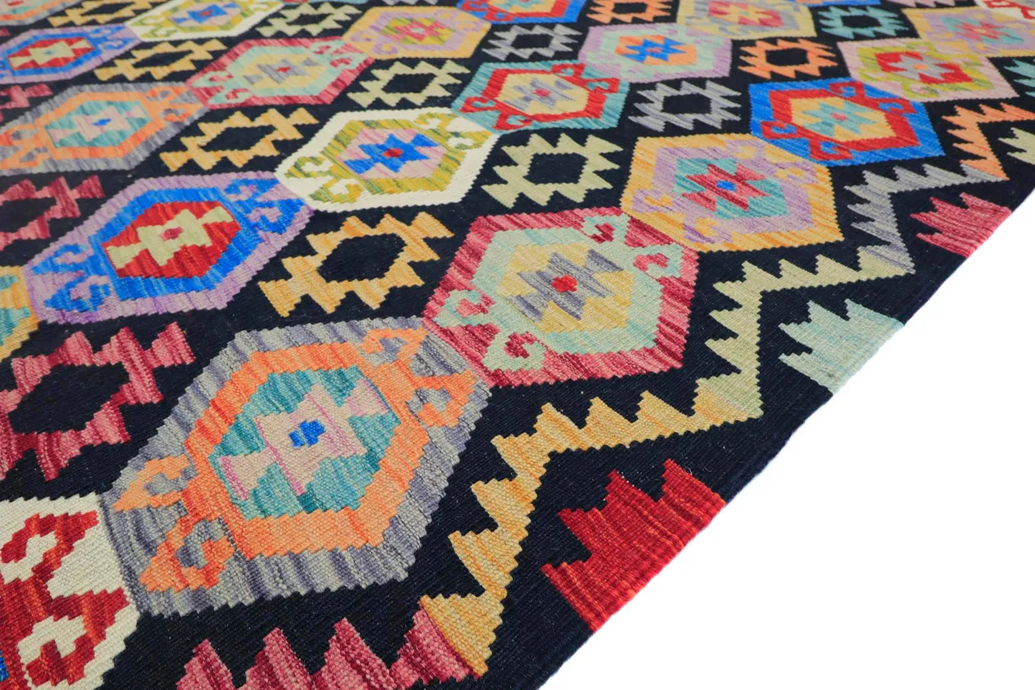 Tapis Oriental - Vegi Kelim Hand Woven - 204 x 294 cm