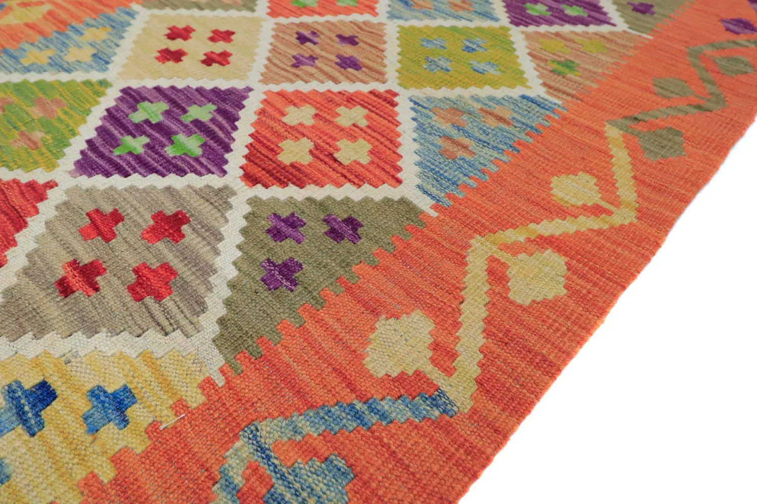 Tapis Oriental - Vegi Kelim Hand Woven - 79 x 298 cm