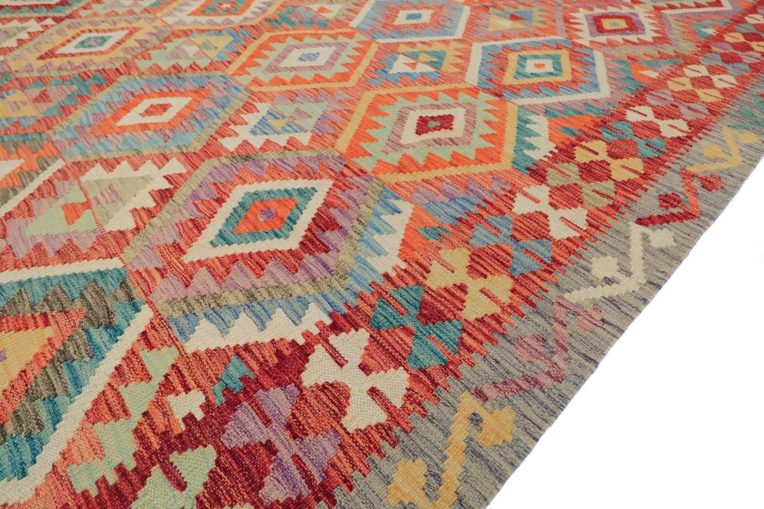Tapis Oriental - Vegi Kelim Hand Woven - 200 x 286 cm