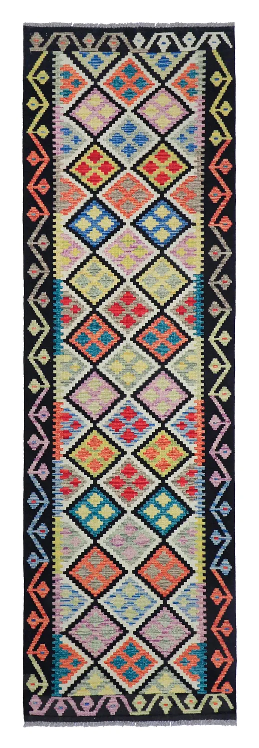 Tapis Oriental - Vegi Kelim Hand Woven - 80 x 268 cm