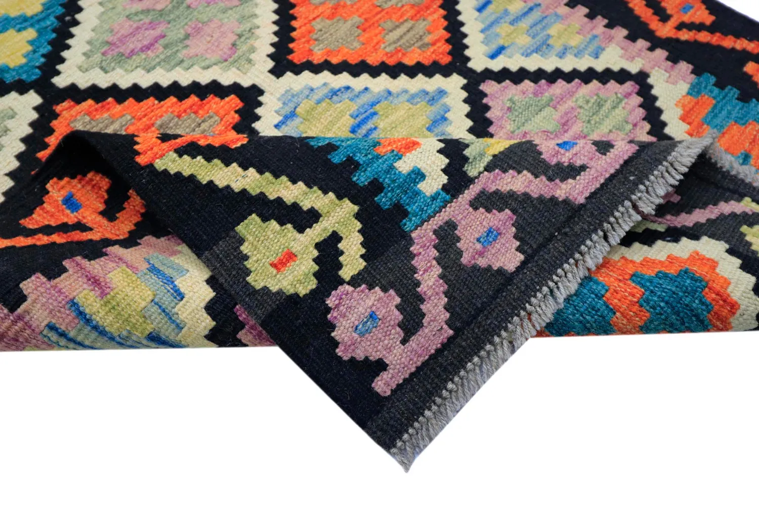 Tapis Oriental - Vegi Kelim Hand Woven - 80 x 268 cm